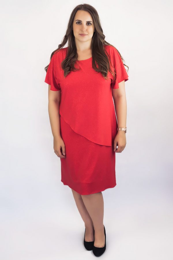 sukienka czerwona plus size